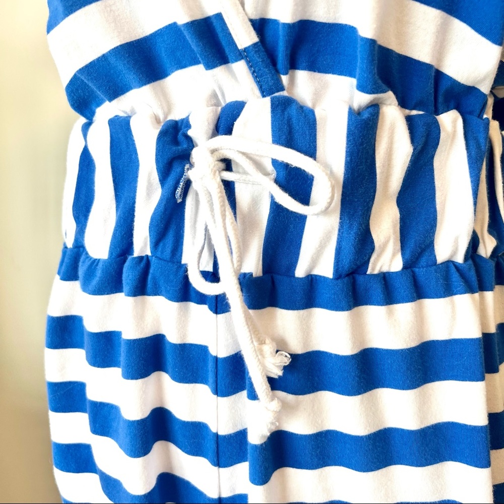 VENUS Striped Deep-V Romper Swim Cover Up—SZ. Small - Picture 2 of 12